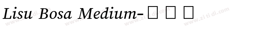 Lisu Bosa Medium字体转换